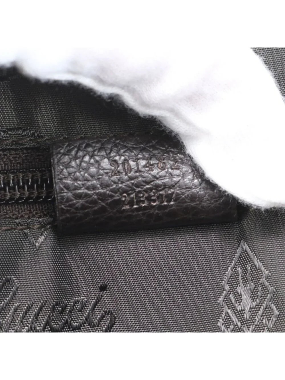 Gucci Guccissima Leather Boston Bag Tote Carry Brown